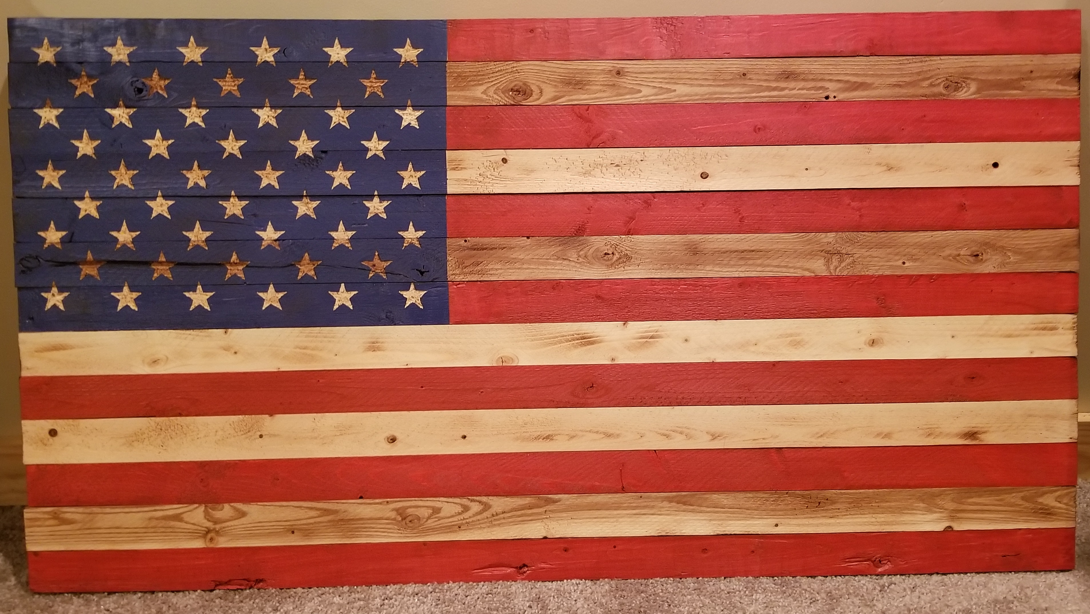 Picture of rustic American flag.